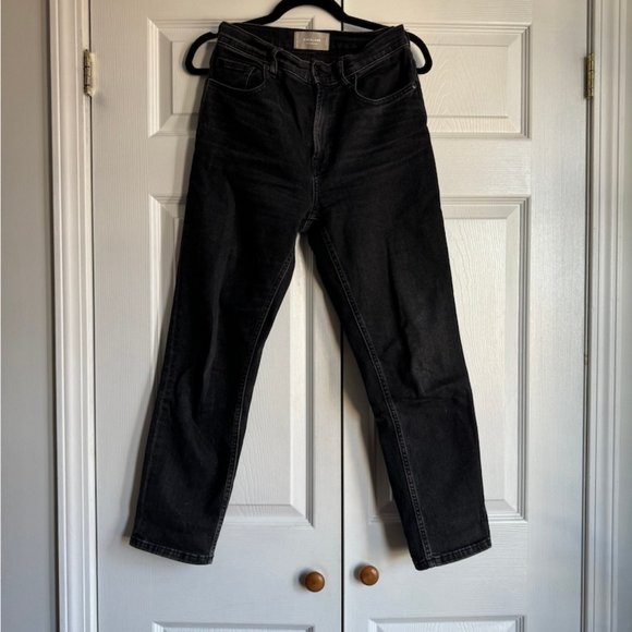 Gently Used Everlane 90s Cheeky Jean in Washed Black Women's size 27 Crop - Picture 4 of 12